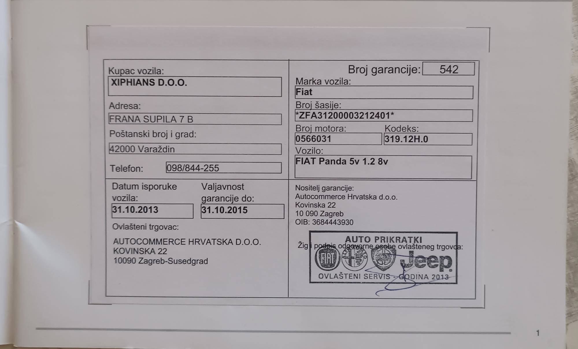 Fiat Panda 2013. god, 1.2 benzin, klima, servisna knjiga, fotografija 3