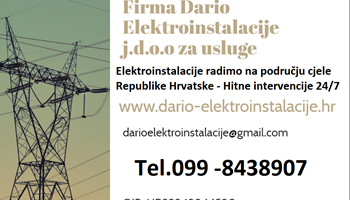 Električar Zrče Dario elektroinstalacije 099/843-8907