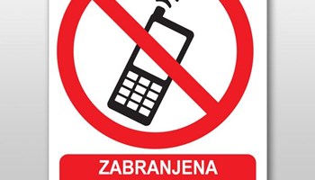Naljepnica, znak, oznaka - Zabranjena upotreba mobitela