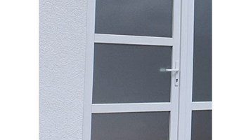 Vrata bijela PVC, s kvakom, bravom i 2 ključa, 206.50x96cm
