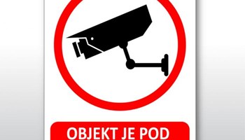 Tabla, ploča, znak – Objekt pod video nadzorom