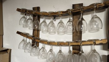 Retro zidne police za čaše / stalci za čaše
